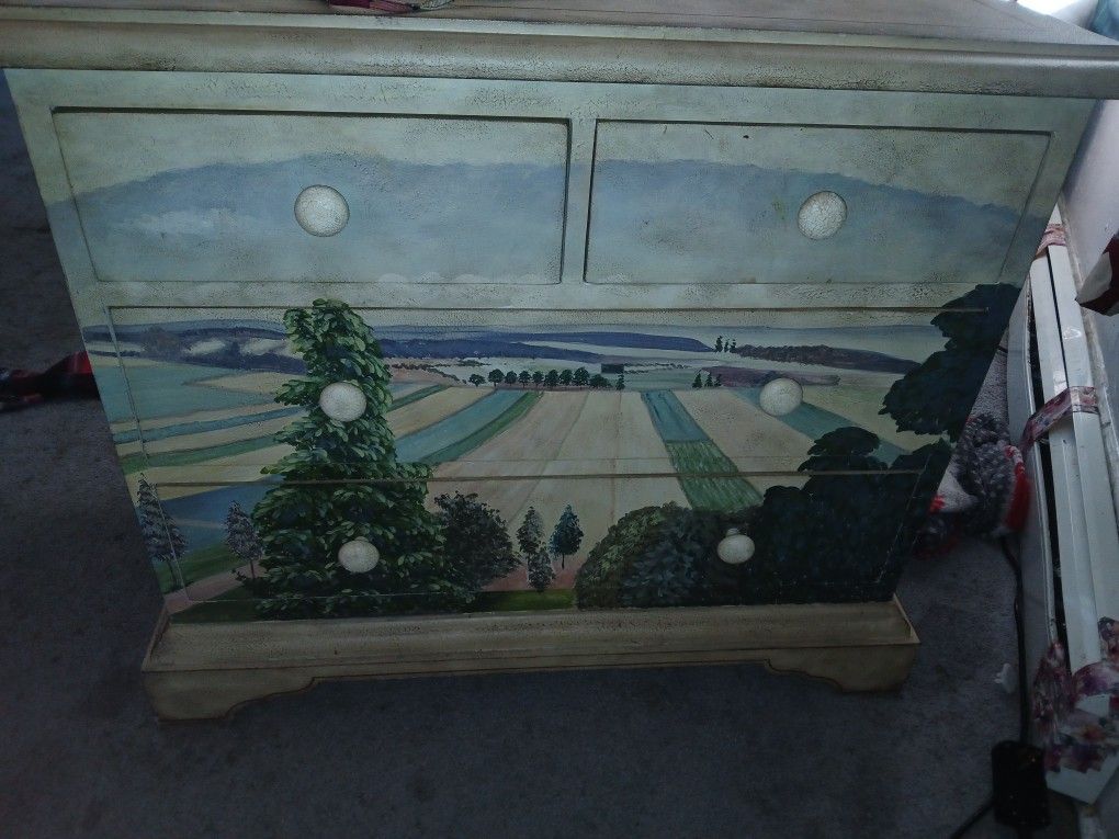 Hand Painted Chest Of Drawers