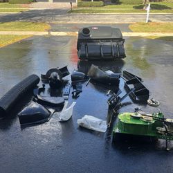 John Deere 14 bushel dump from seat Material Collection system for zero turn