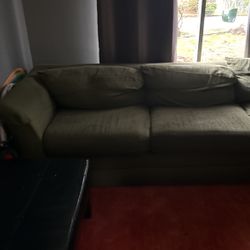 Sectional Couch Olive Green