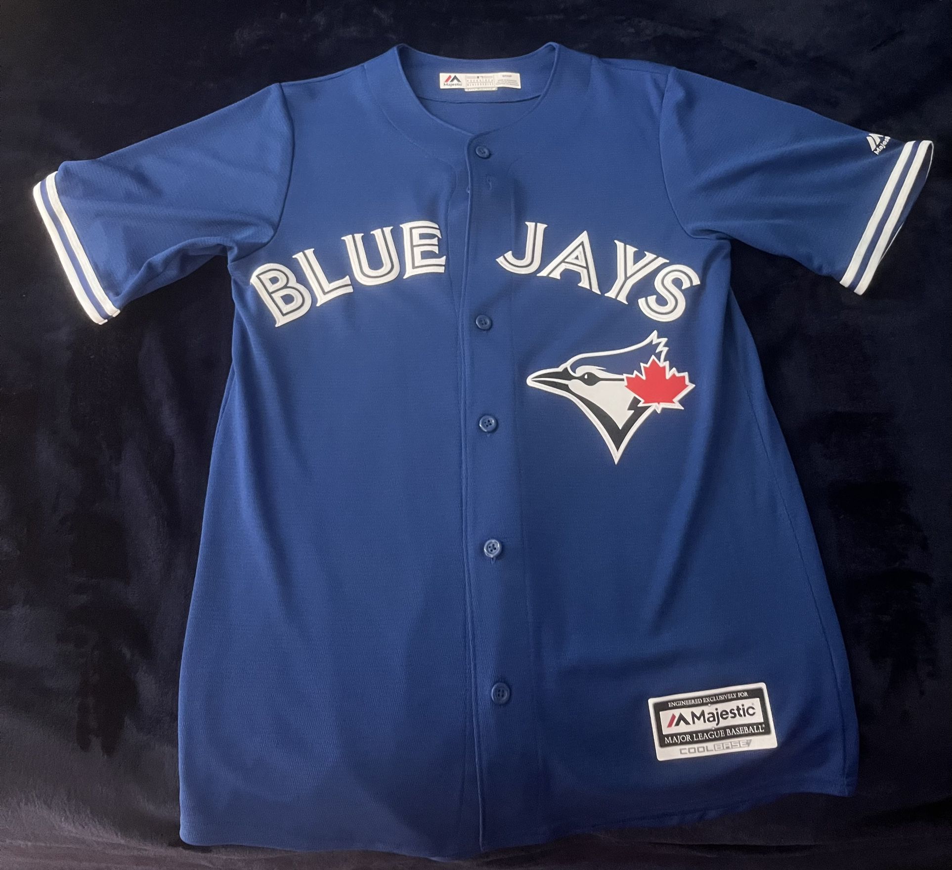 Majestic Cool Base Authentic Toronto Blue Jays Baseball Jersey Men’s Sz. S 