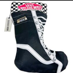 Vans Snow Boot Stocking Checkered Black White Cute Unique Rare New