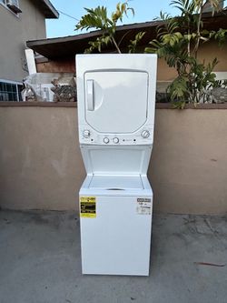 GE  Stackable  Washer And Gas Dryer 27width x 31deep x76high 120V 🛑👍3 MONTHS WARRANTY