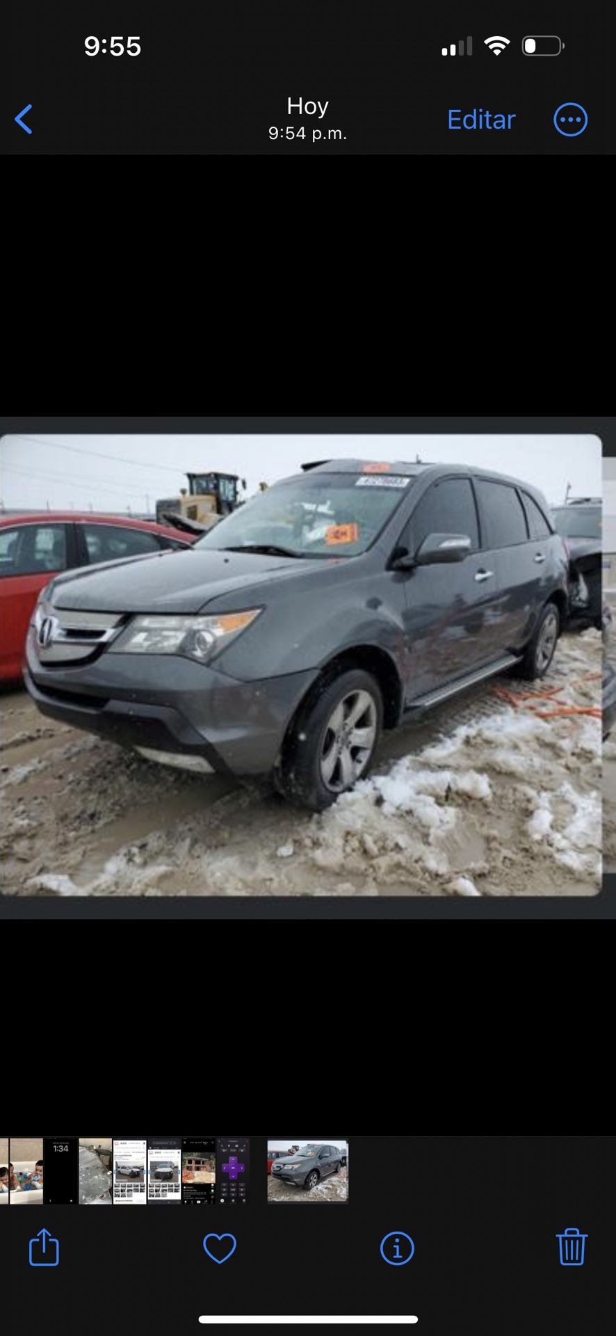 Acura Mdx 2008 Parts Only