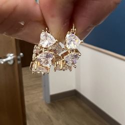 Gold Heart Clip On Earrings