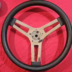 VINTAGE Grant Style Steering Wheel Kit - Black 6-Bolt Sport Wheel & Classic 69-94 GM Hub Adapter