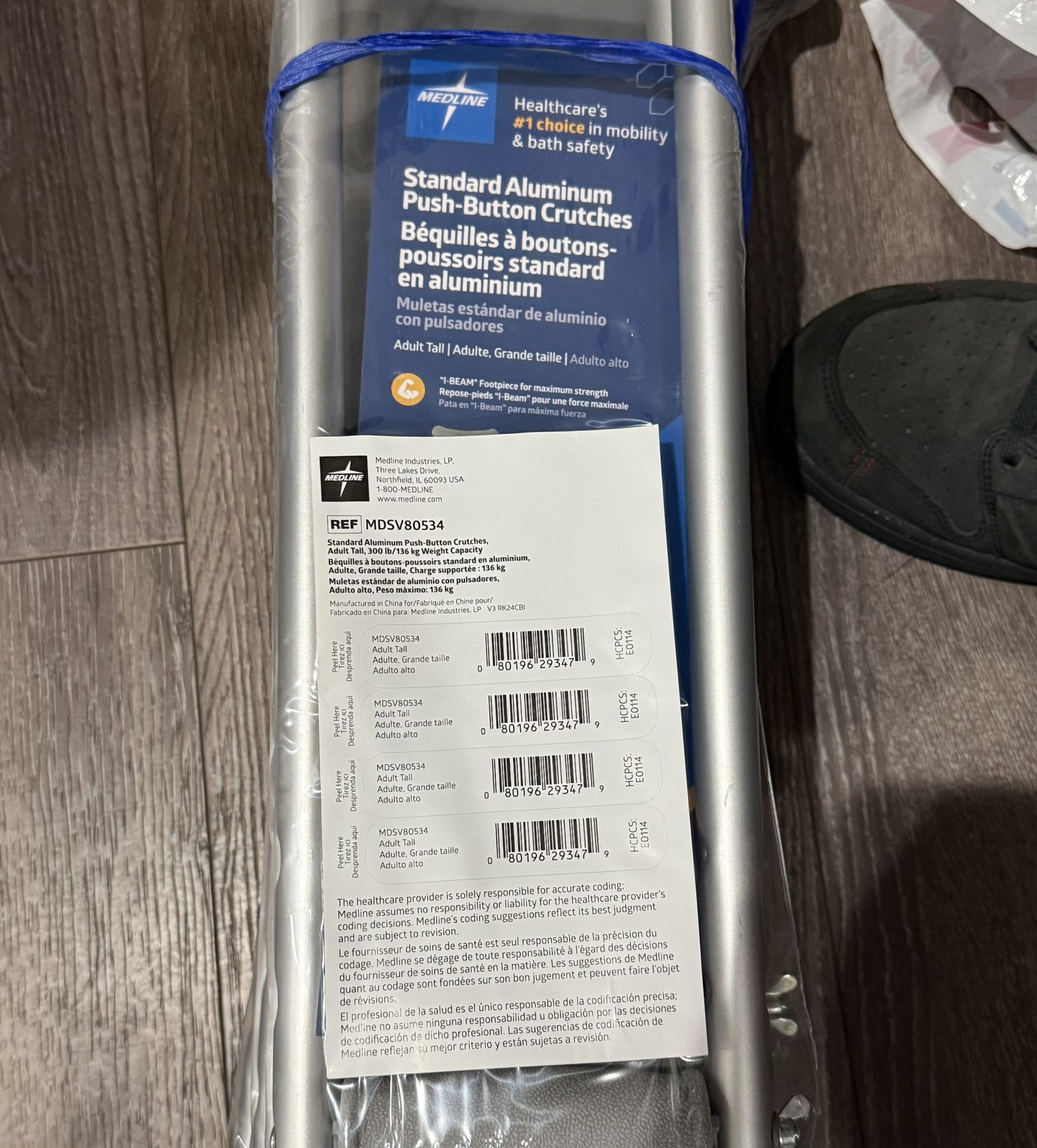 Aluminum Push-Button Crutches