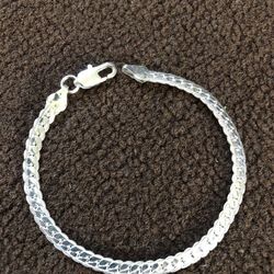 .925 Silver Bracelet 8” inch **RARE STYLE** 