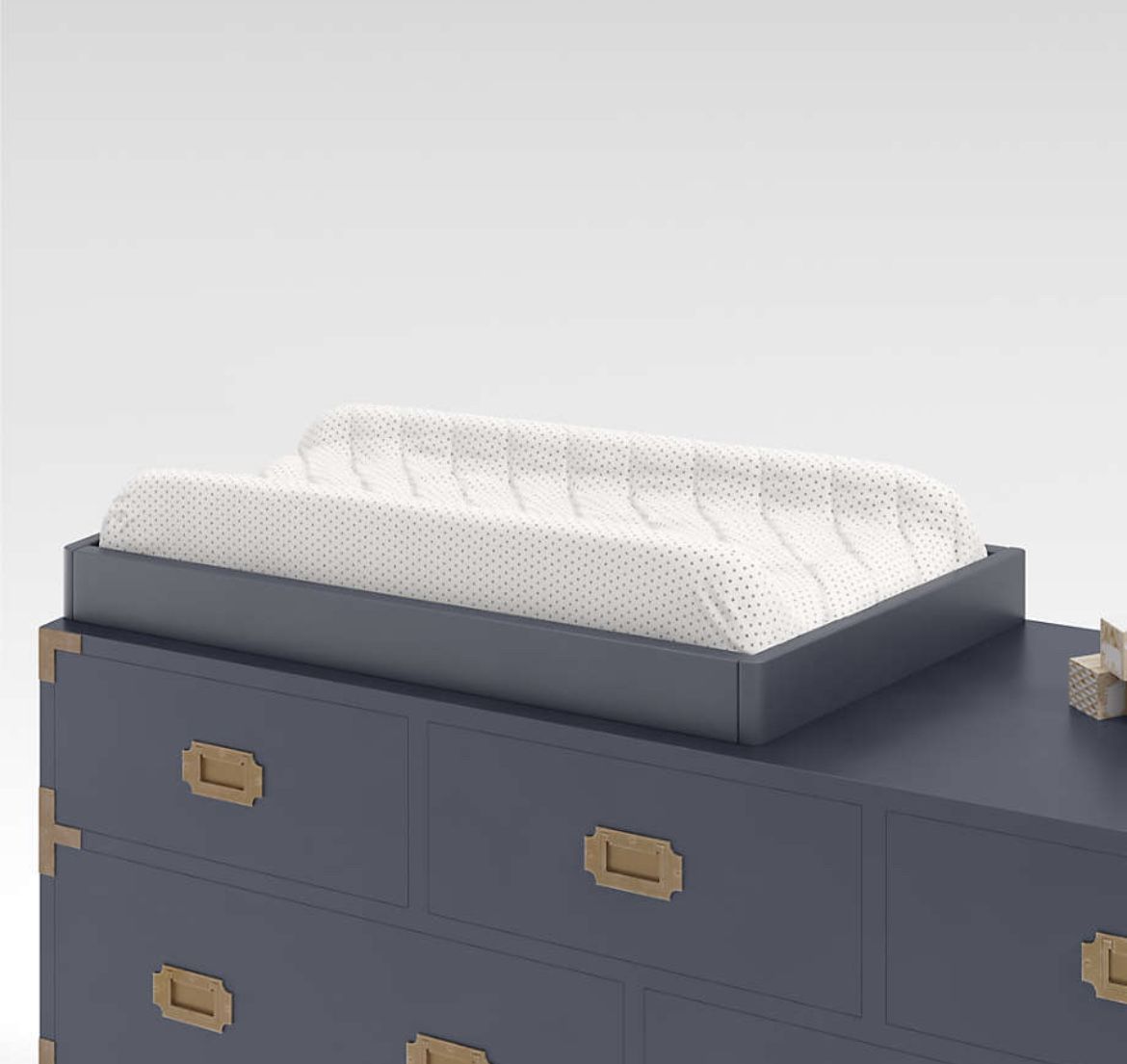 Crate & Barrel Navy Changing Table Topper