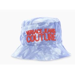 Versace Jeans Couture: Tie-Dye Logo Bucket Hat Color: DENIM POPPY Size: Medium
