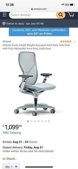 Allsteel acuity outlet ergonomic task chair