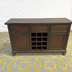( Delivery Available ) Pottery Barn Montego Bar Buffet Cherry Wood