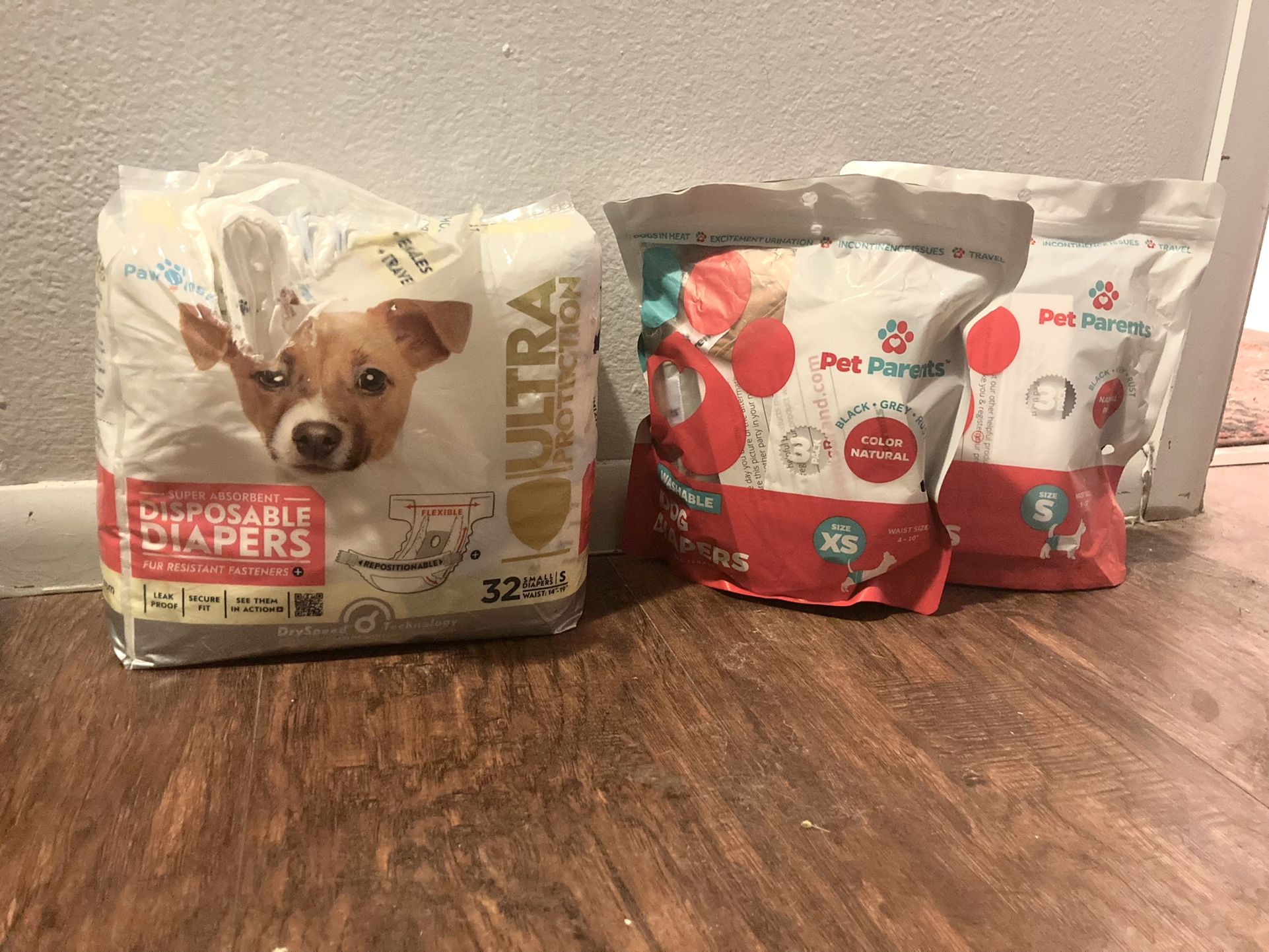 S And XS dog Diapers 