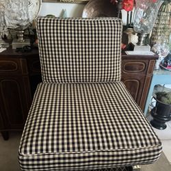 Black White Check Chair Cushion  Seat And back ballards