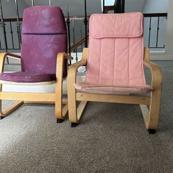 Kids Lounge Chairs Maroon & Pink  IKEA 