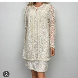 Scala Vintage Ladies Lace Beaded With Jacket 