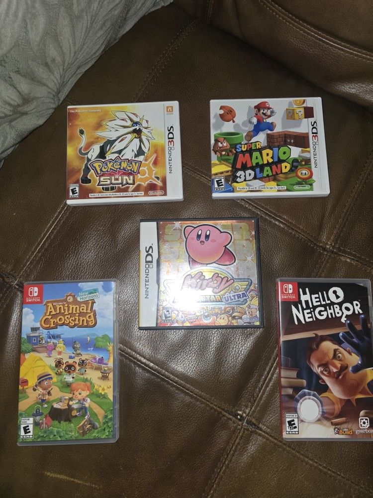 5 / Games / Pokemon / Kirby & Mario Land & Animal Crossing & Naigbor.all For $99