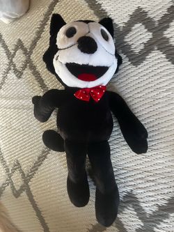 Vintage A&A 1996 Felix the Cat Plush 14" Red Polka Dot Tie