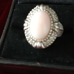 Judith Ripka Pink  opal  With White Zircon  15 GraOfms 