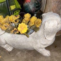 Weiner Dog Flower Pot For Garden Brand New 