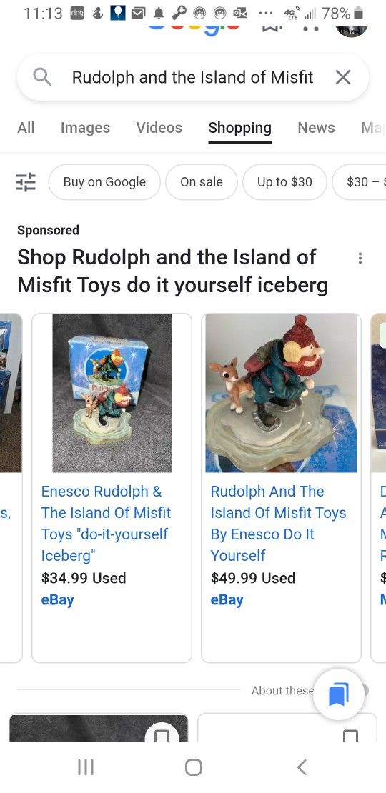 Enesco Rudolph & the Island of Misfit Toys "Do-It-Yourself Iceberg"
