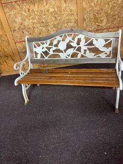 Cast iron wooden bench
