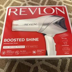 Revlon Hair Dryer New In Box - Boosted Shine