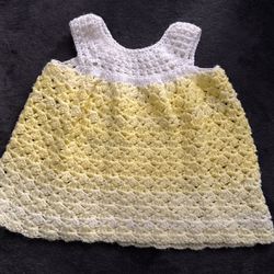 Crochet Yellow Baby Dress 