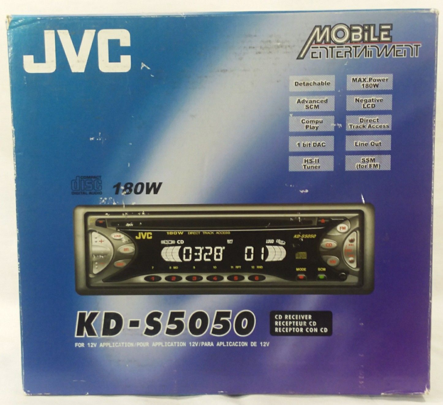 JVC KD-S5050 KD-S10 Car CD Receiver Player Mobile Entertainment Radio 180 Watts