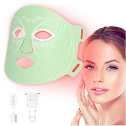 Red Light Mask, 7-clolor Red Light Therapy Mask, 3 Modes