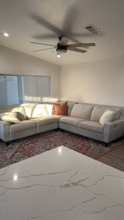 ASHLEY Sectional Couch With Power Recliners