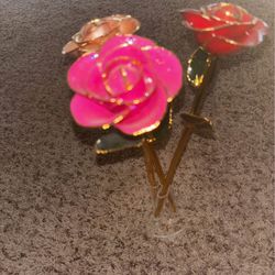 Steven Singer 24 Karat Gold Dipped Roses 