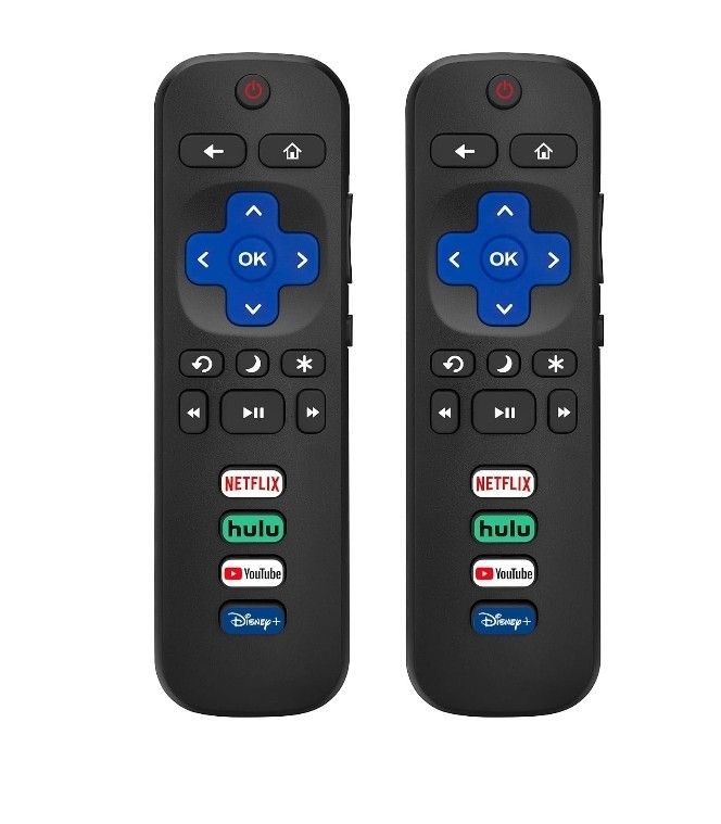 Remote Control Replacement Only for Roku TV/TCL/Onn/HiSense/Phillips (2 Pack)