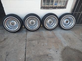 13" Wire Wheels Cross Lace
