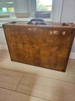 Rare 1940s Shwayder Bros Samsonite Suitcase Vintage Brown Luggage Denver Detroit