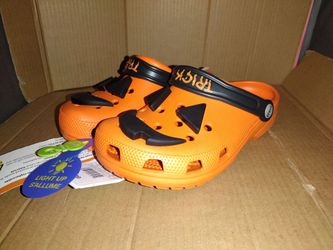 Crocs Jack-o'-lantern Light up Crocs kids $60