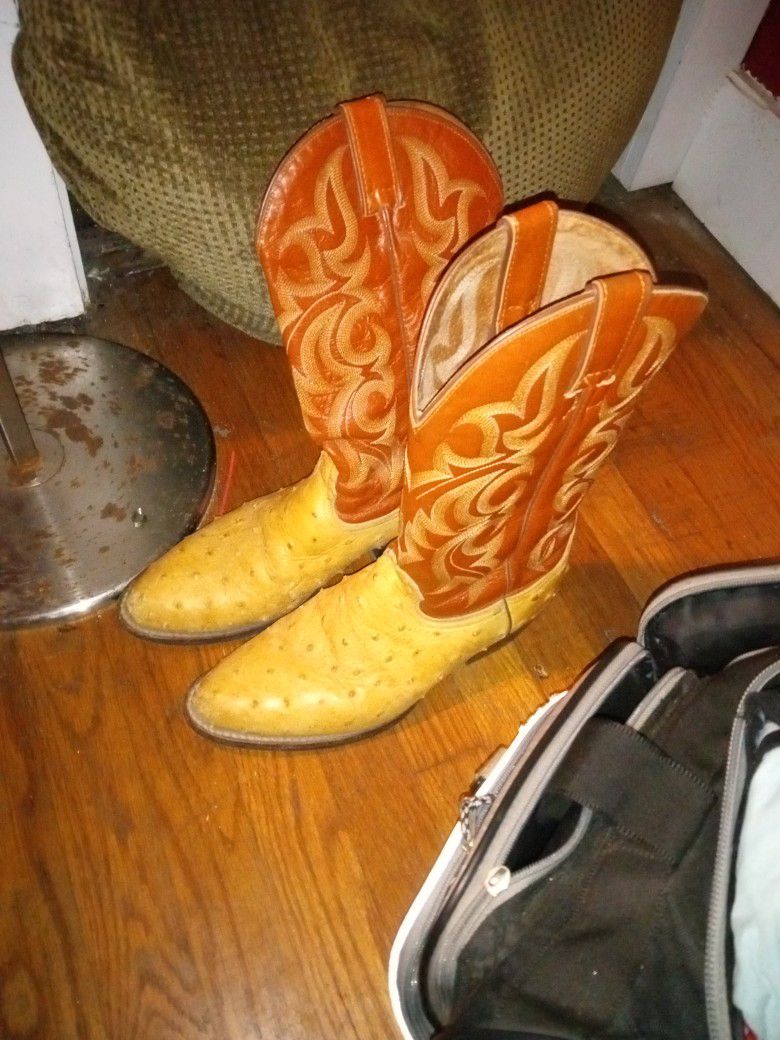 Ostrich Nocona Boots Made In Mexico