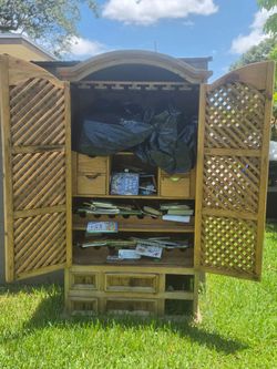 Real wood bar or storage furniture $65