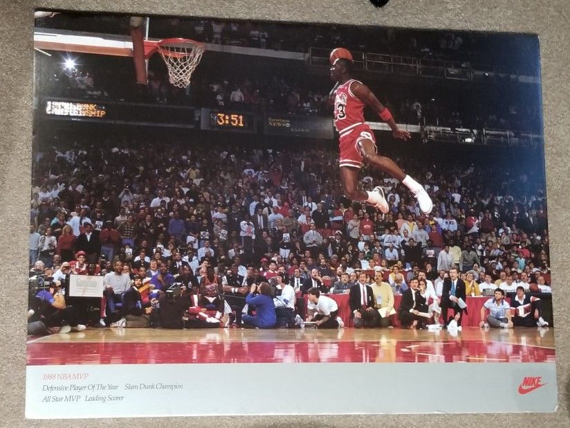 Nike Michael Jordan Slam Dunk Contest Poster Board