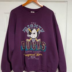 Mighty ducks hockey sweater vintage retro size XL