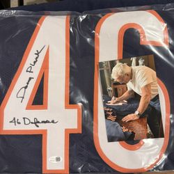 Doug Plank Signed Custom Blue Jersey W / 46 Defense JSA Witnessed