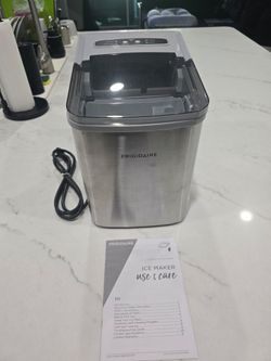 Frigidaire Stainless Steel Compact Ice Machine - Pristine w/ Manual