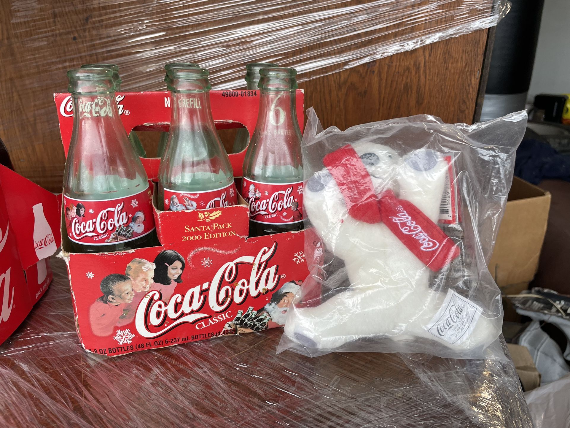 Vintage Coca Cola Bottles / Glasses Lot Christmas