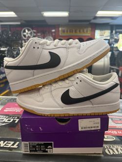 Nike SB Dunk Low Pro White Black Gum Size 11