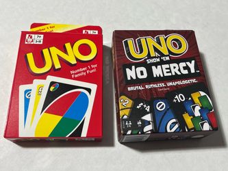 UNO Card Game – 2 Pack & UNO no mercy.