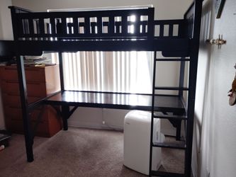 Twin loft bunk - with desk