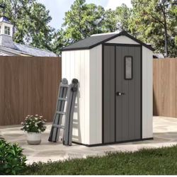 5 ft. W x 3 ft. D Outdoor Storage Resin Garden Shed for Backyard Outdoor (14.5 sq. ft.)