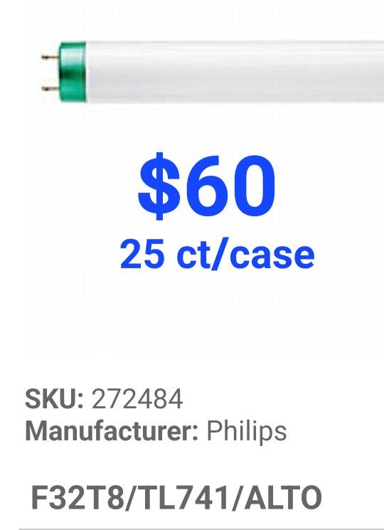 Philips Fluorescent ALTO II Lightbulbs Box Of 25 (+1)