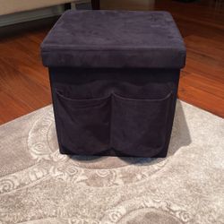 Felt Storage Container With Lid And Front Pockets