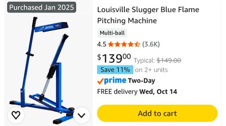 blue flame pitching machine