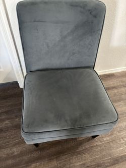 Blue-Gray Mix Suede Chair